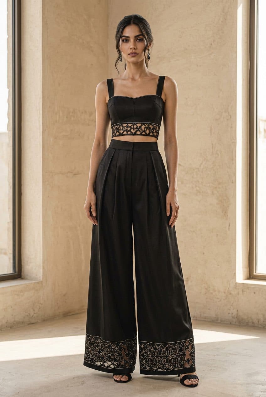 Obsidian Silk Co-ord Set in Obsidian