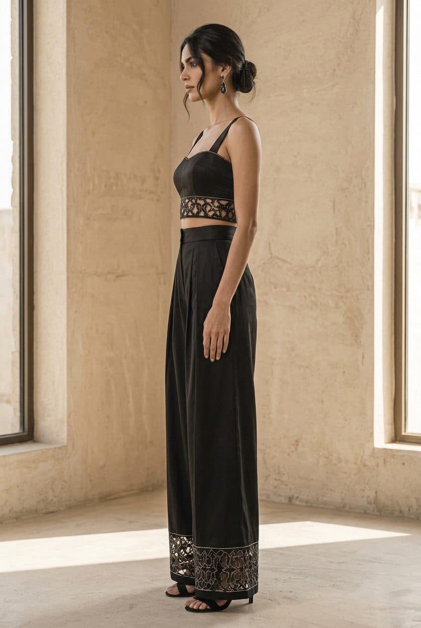 Obsidian Silk Co-ord Set in Obsidian