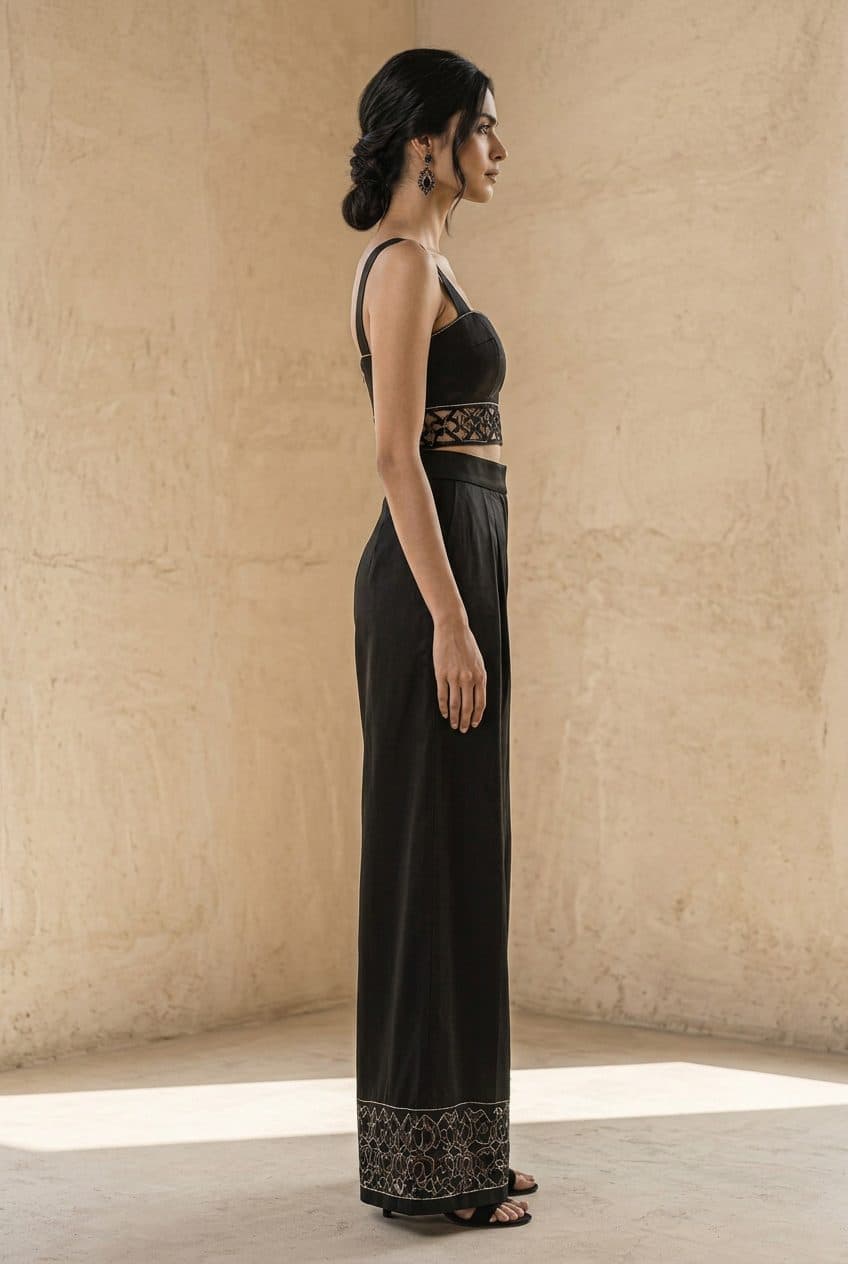 Obsidian Silk Co-ord Set in Obsidian