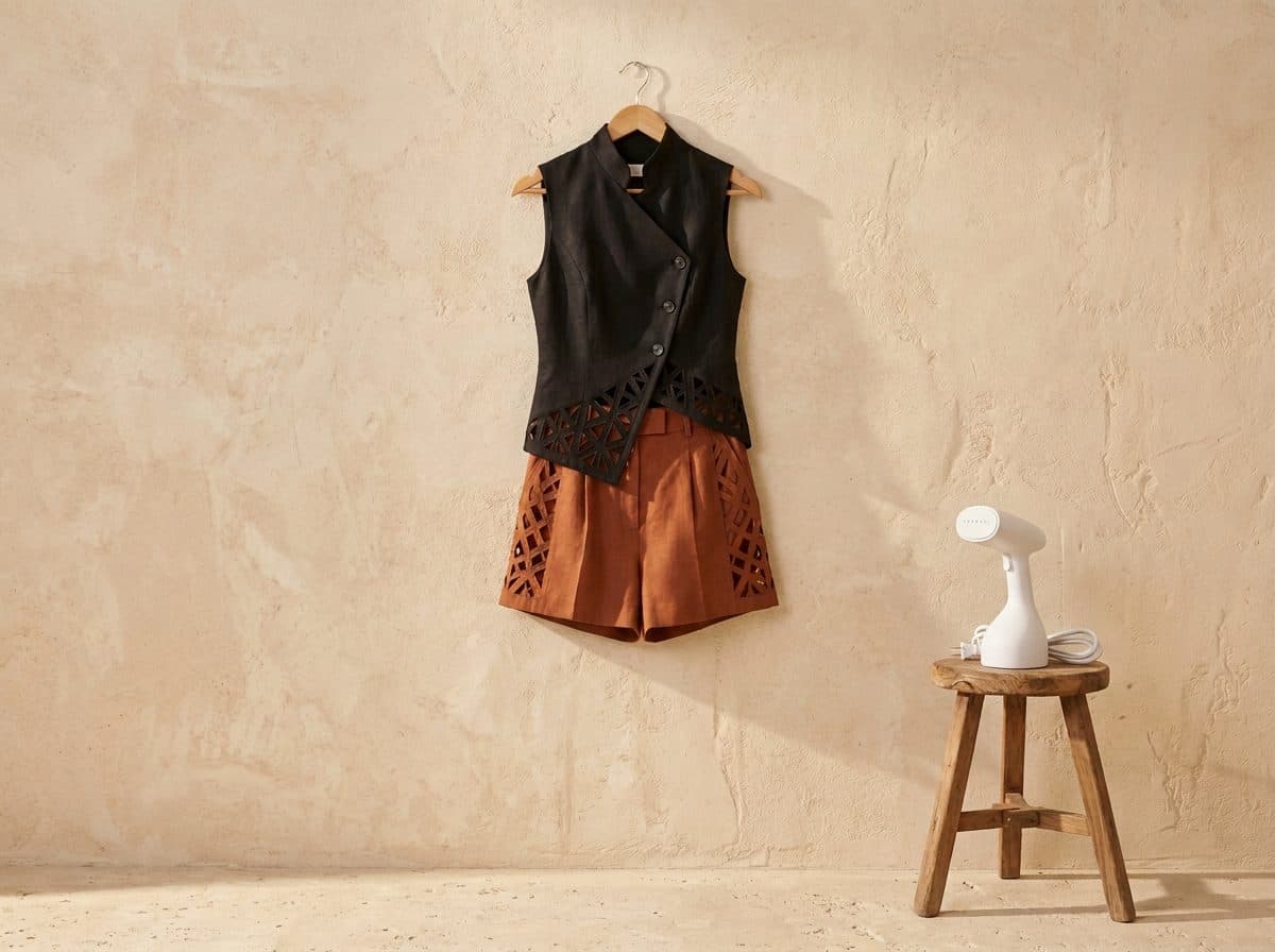 How to care for Architectural Asymmetric Waistcoat & Tailored Shorts Co-ord