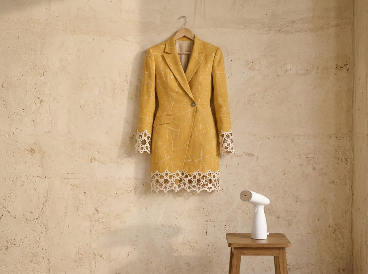 How to care for Marigold Line-Print Blazer Dress
