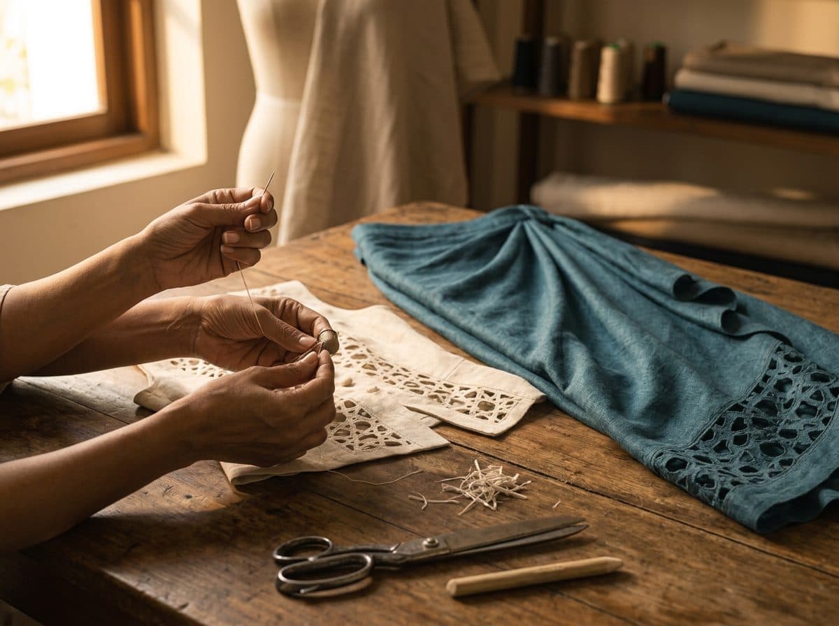 Girih Cutwork Vest & Sarong Skirt — in the making, construction and finishing